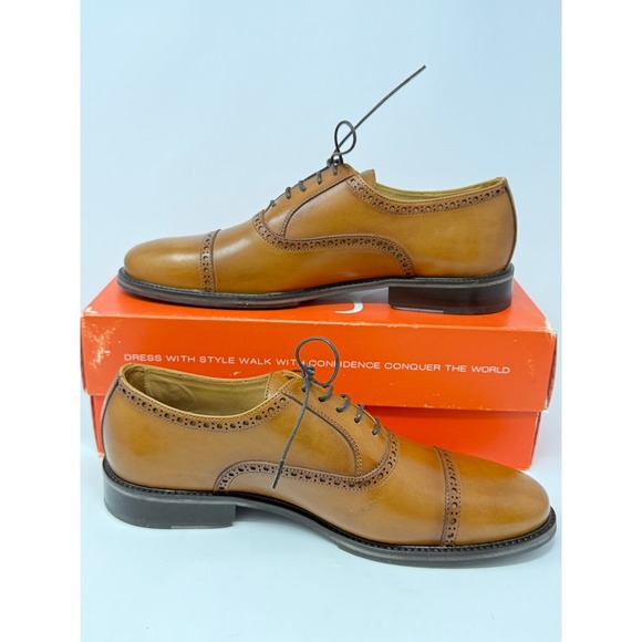 Martin Dingman Cambridge Martin Cambridge Captoe Whiskey Size 10.5 Retail $325 - Picture 5 of 7
